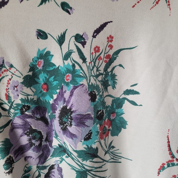 80s floral mock neck sweater - Picture 5 of 7